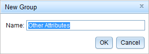 Creating a new attribute group Creating a new attribute group