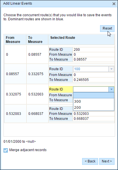 Selecting a route manually Selecting a route manually